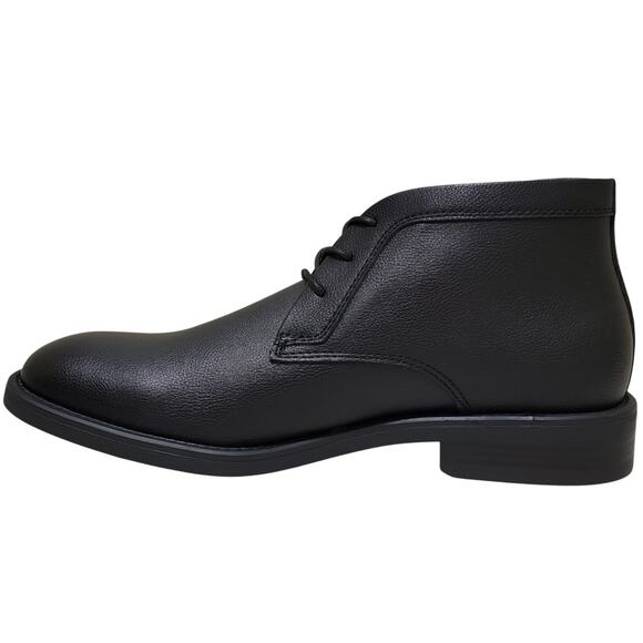 Alfani Men Gregory Chukka Ankle Boots Size US 10.5M Black Pebbled Faux Leather